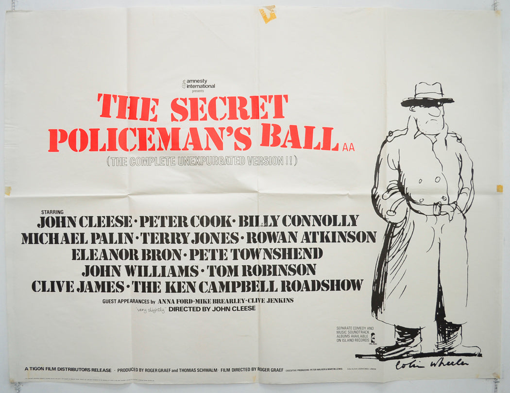 The Secret Policeman's Ball Original Quad Poster - Film Poster - Movie Poster  