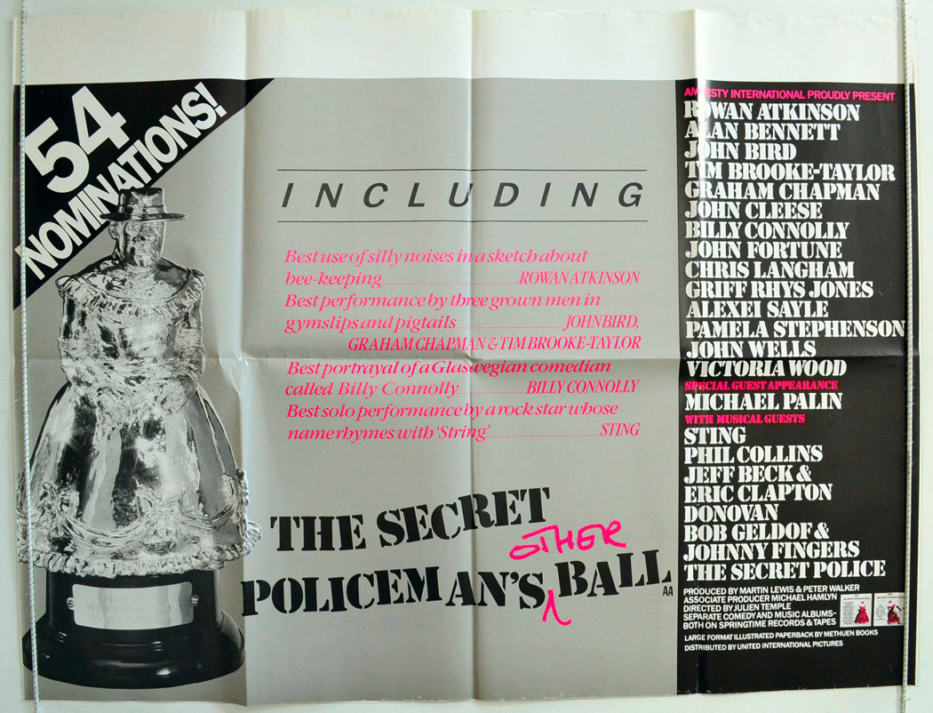 The Secret Policeman's Other Ball Original British Quad Poster - Film Poster - Movie Poster 