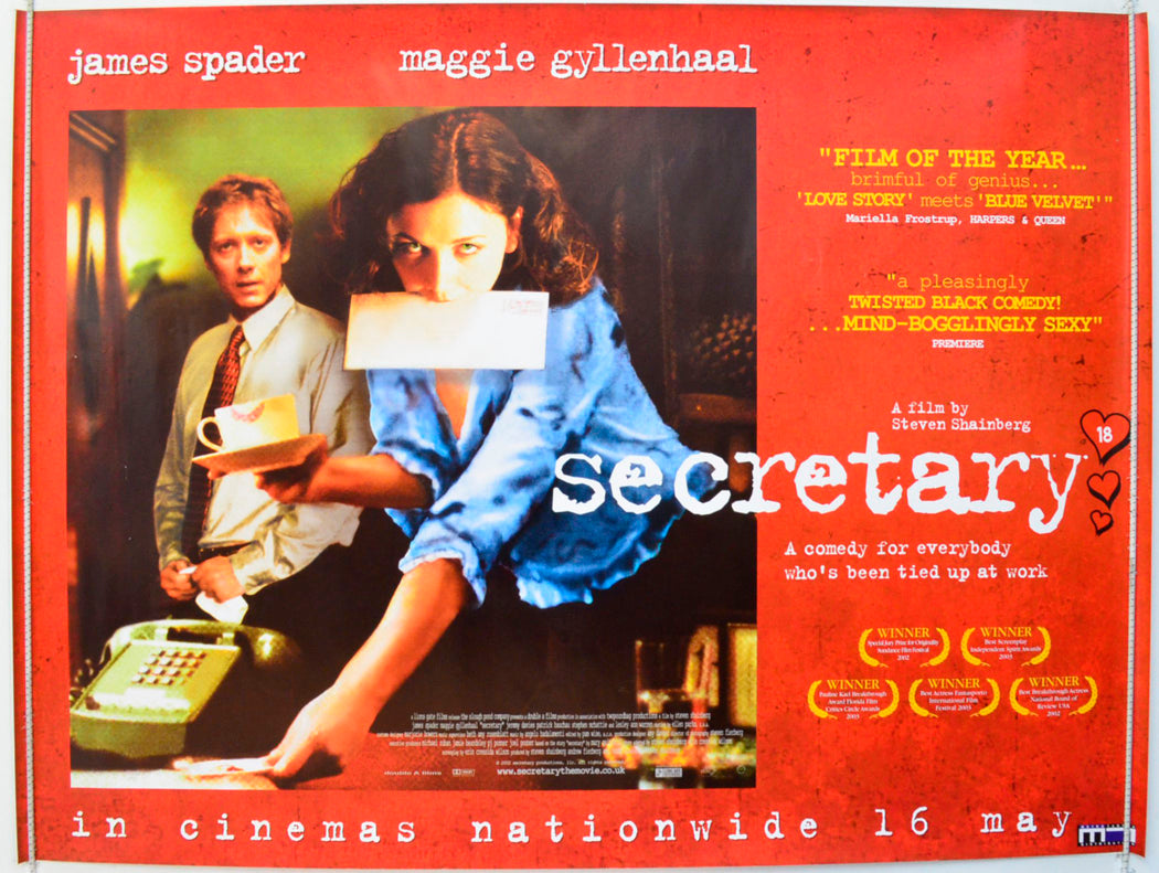 Secretary Original British Quad Poster - Film Poster - Movie Poster 