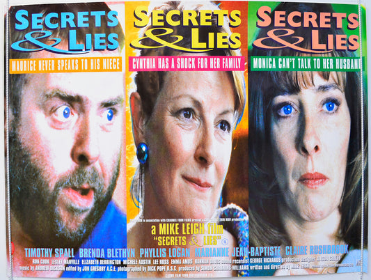 Secrets And Lies  Original British Quad Poster - Film Poster - Movie Poster 