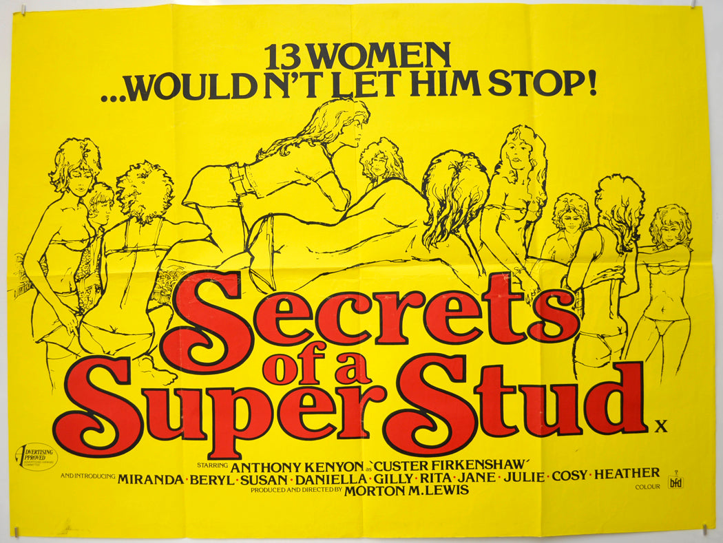 Secrets Of A Super Stud (a.k.a. It's Getting Harder All the Time) Original Quad Poster - Film Poster - Movie Poster