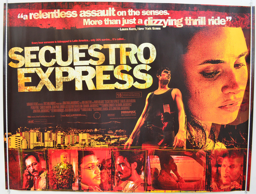 Secuestro Express Original Quad Poster - Film Poster - Movie Poster  