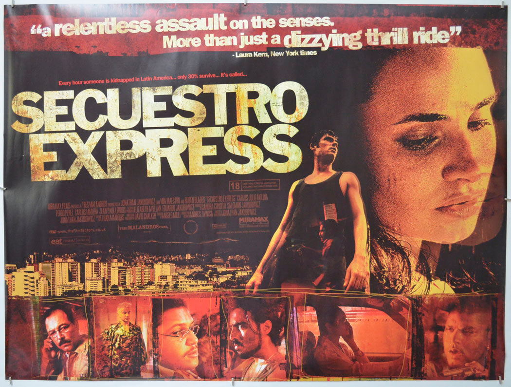 Secuestro Express Original Quad Poster - Film Poster - Movie Poster - Cinema Poster