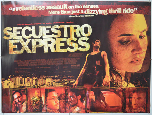 Secuestro Express Original Quad Poster - Film Poster - Movie Poster - Cinema Poster