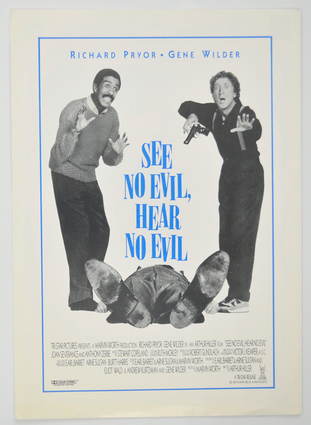 See No Evil, Hear No Evil Original 4 Page Cinema Exhibitors Campaign Pressbook (UK) + Synopsis Sheet