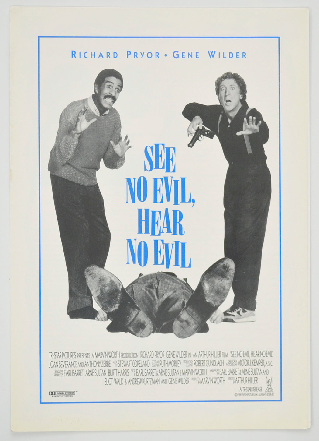 See No Evil, Hear No Evil Original 4 Page Cinema Exhibitors Campaign Pressbook (UK) + Synopsis Sheet