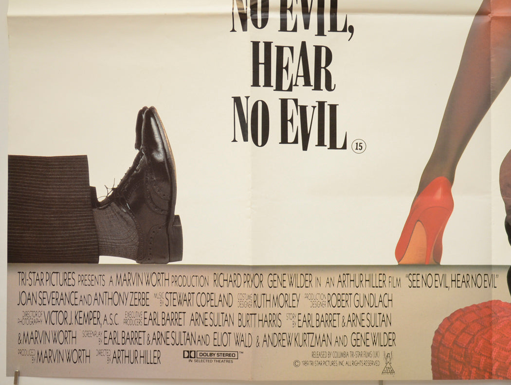 SEE NO EVIL HEAR NO EVIL (Bottom Left) Cinema Quad Movie Poster 