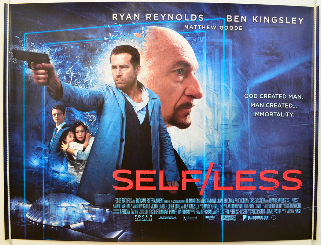 Self/Less Original Quad Poster - Film Poster - Movie Poster  