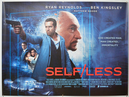 Self/Less Original Quad Poster - Film Poster - Movie Poster