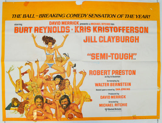 Semi-Tough  Original British Quad Poster - Film Poster - Movie Poster