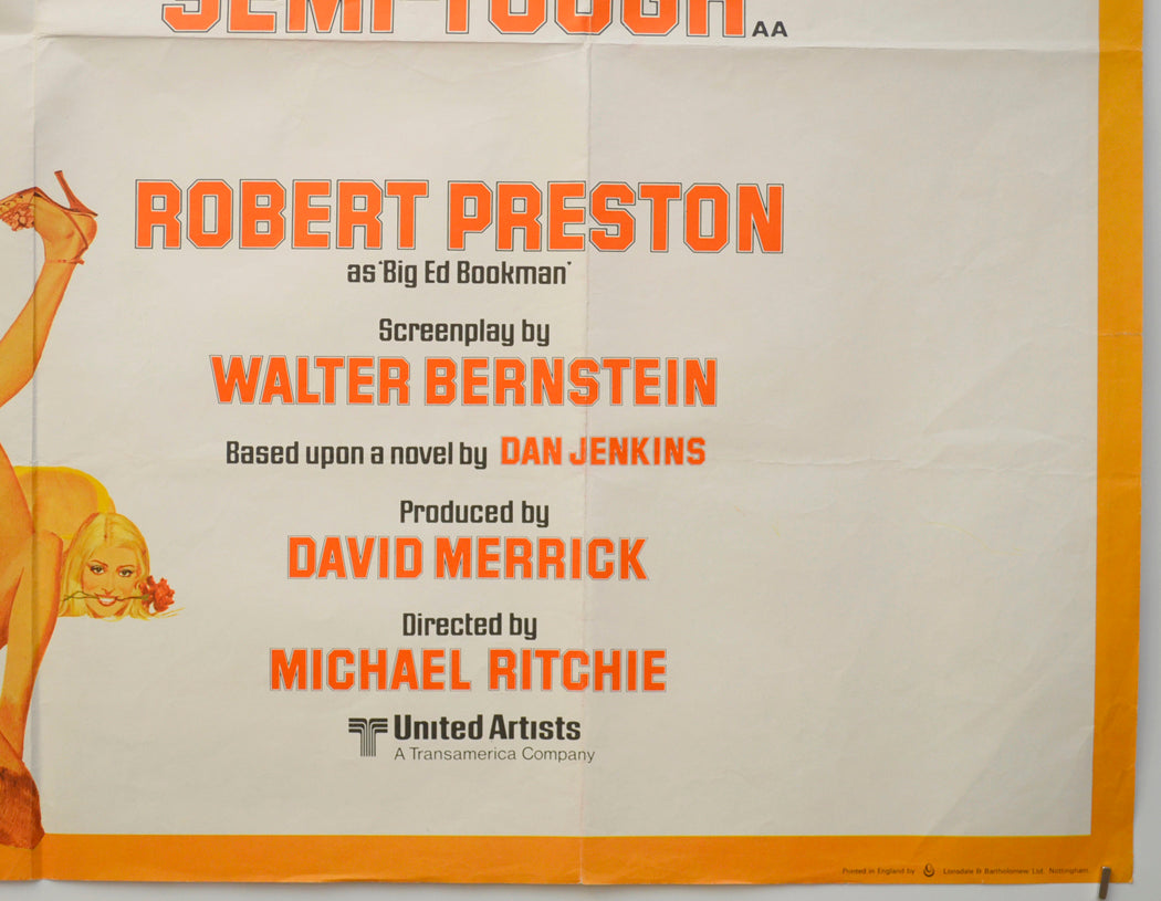 SEMI-TOUGH (Bottom Right) Cinema Quad Movie Poster 