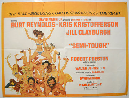 Semi-Tough  Original Quad Poster - Film Poster - Movie Poster