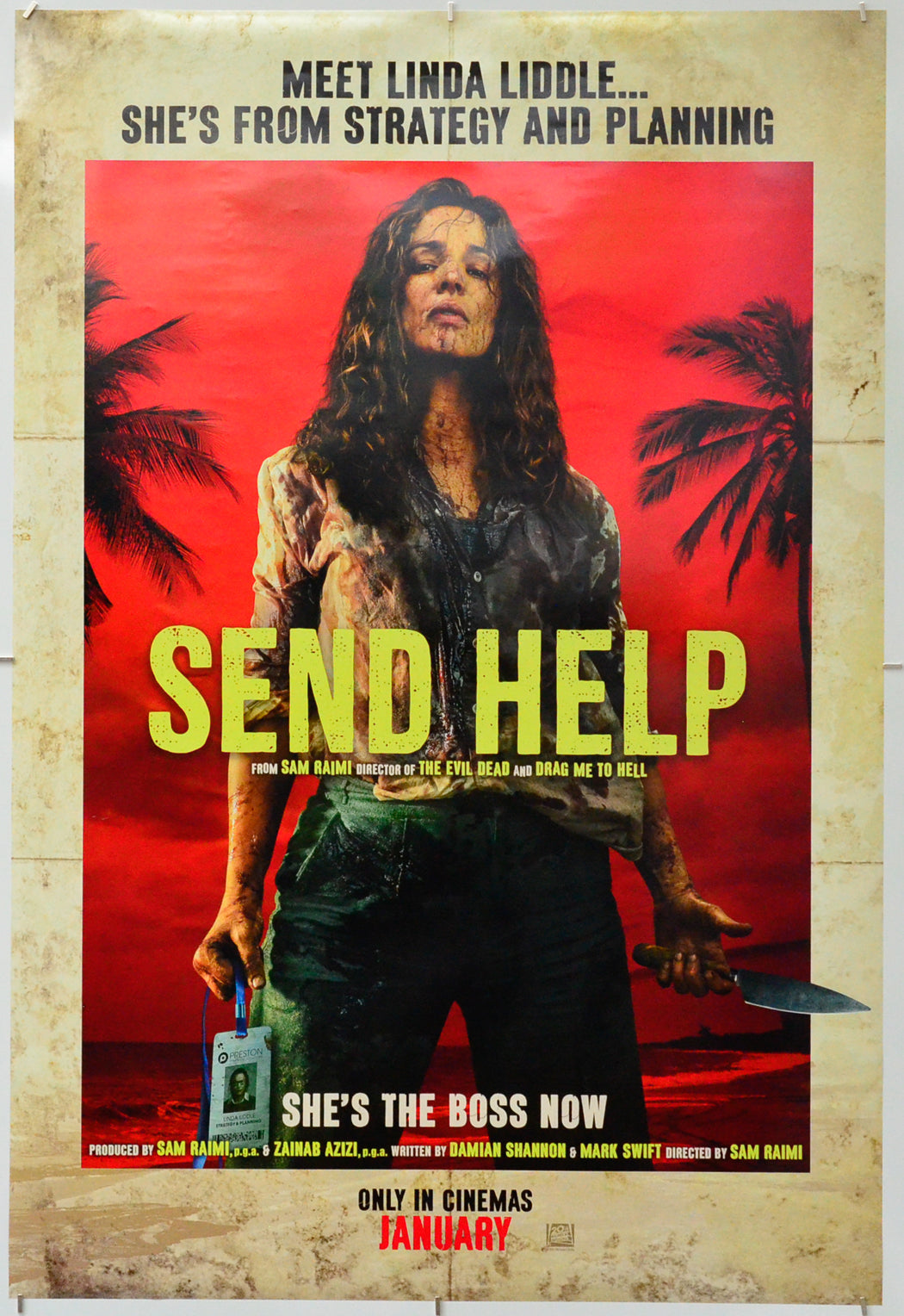 Send Help - Original One Sheet Poster - Film Poster - Movie Poster 