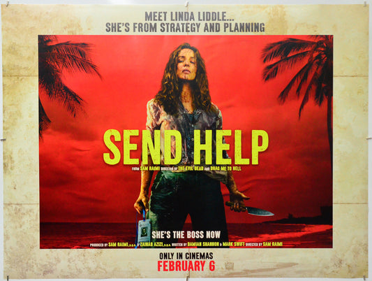Send Help - Original Quad Poster - Film Poster - Movie Poster