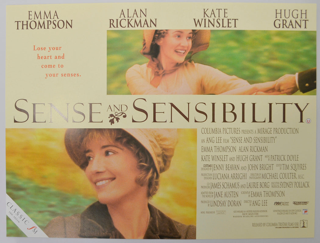 Sense And Sensibility Original Mini Quad Poster - Film Poster - Movie Poster