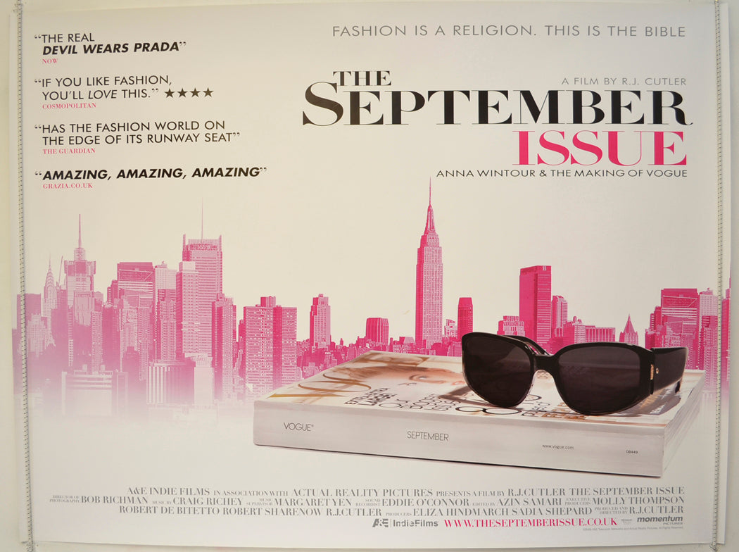 The September Issue  Original Quad Poster - Film Poster - Movie Poster