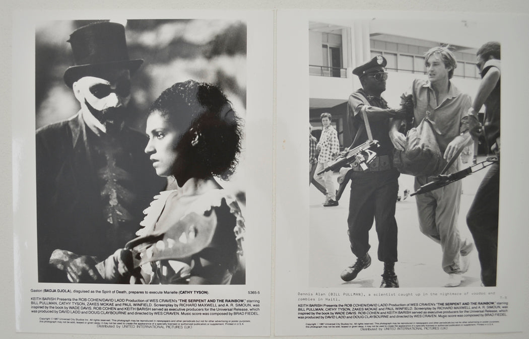 The Serpent And The Rainbow  2 Original Black And White Press Stills 