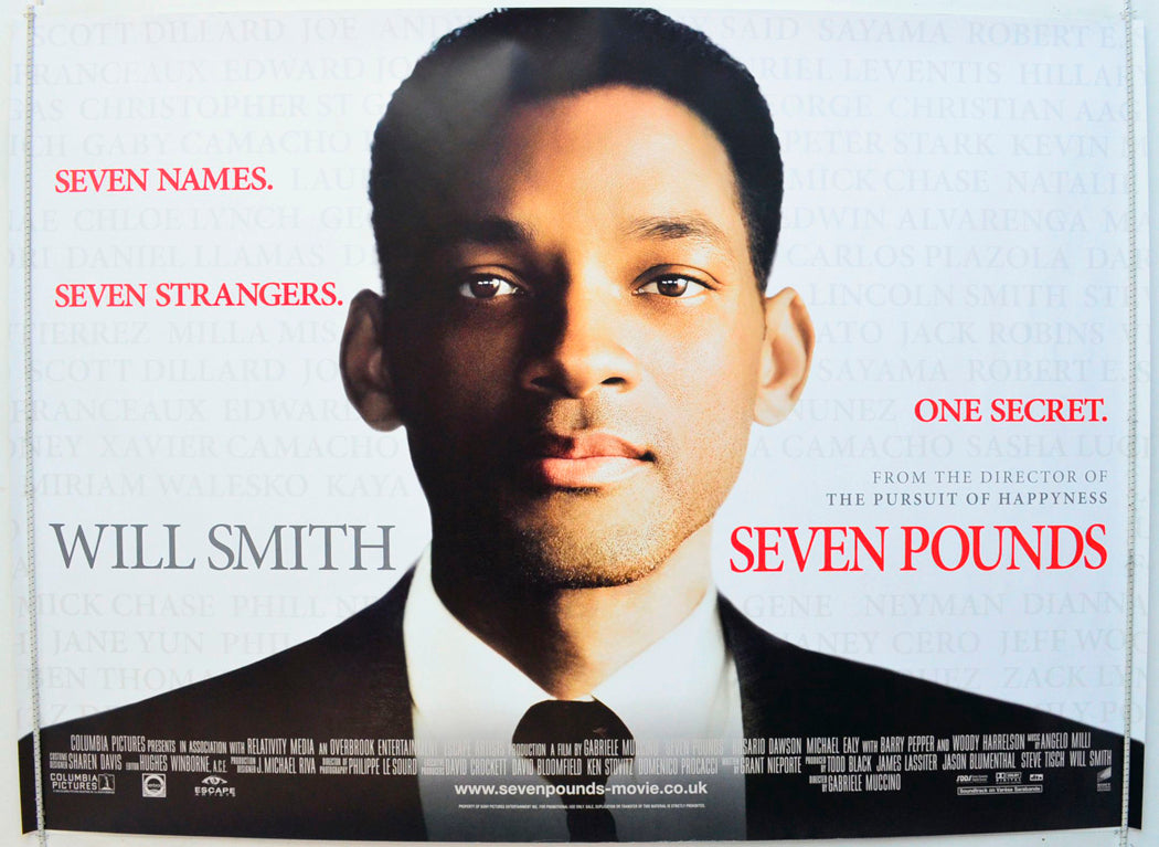 Seven Pounds Original British Quad Poster - Film Poster - Movie Poster 