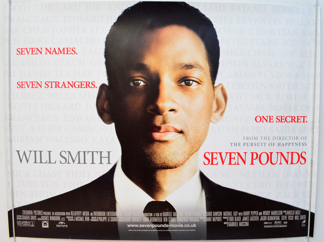 Seven Pounds Original British Quad Poster - Film Poster - Movie Poster 