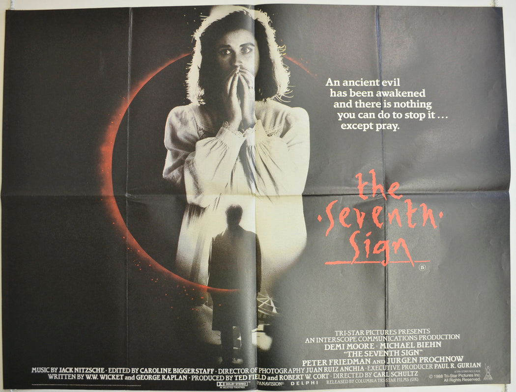 The Seventh Sign  Original British Quad Poster - Film Poster - Movie Poster 