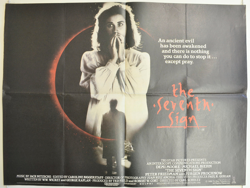 The Seventh Sign  Original British Quad Poster - Film Poster - Movie Poster 