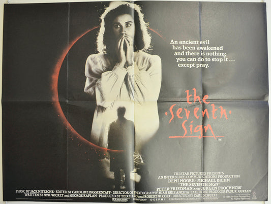 The Seventh Sign  Original British Quad Poster - Film Poster - Movie Poster 