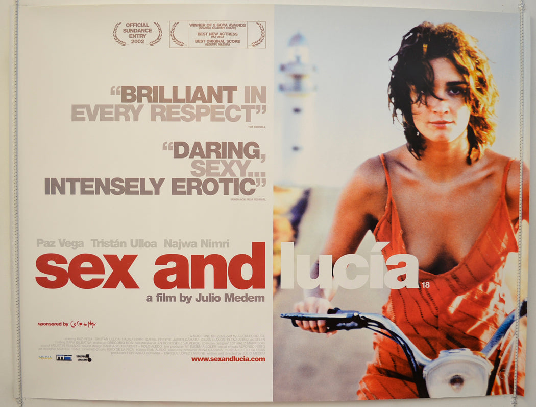 Sex And Lucia  (a.k.a. Lucia y el Sexo)  Original Quad Poster - Film Poster - Movie Poster 