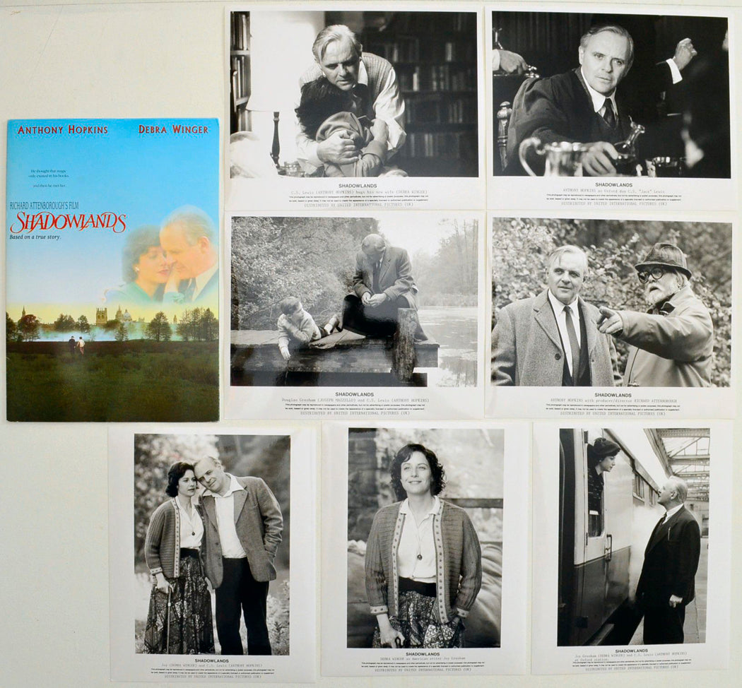 Shadowlands Original Cinema Exhibitors Press Kit  (7 Black & White Press Stills + Colour Synopsis/Credits Card)  