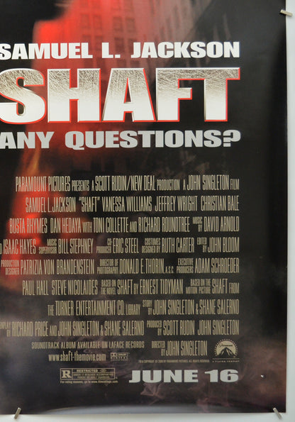 SHAFT (Bottom Right) Cinema One Sheet Movie Poster 