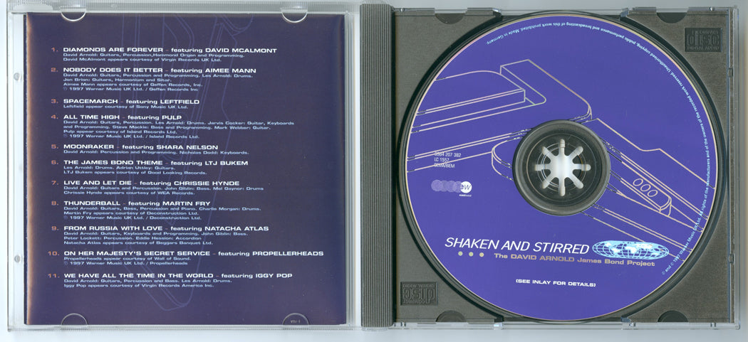 SHAKEN AND STIRRED THE DAVID ARNOLD JAMES BOND PROJECT Original CD Soundtrack (Inside) 