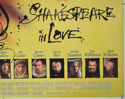 SHAKESPEARE IN LOVE (Bottom Right) Cinema Quad Movie Poster 