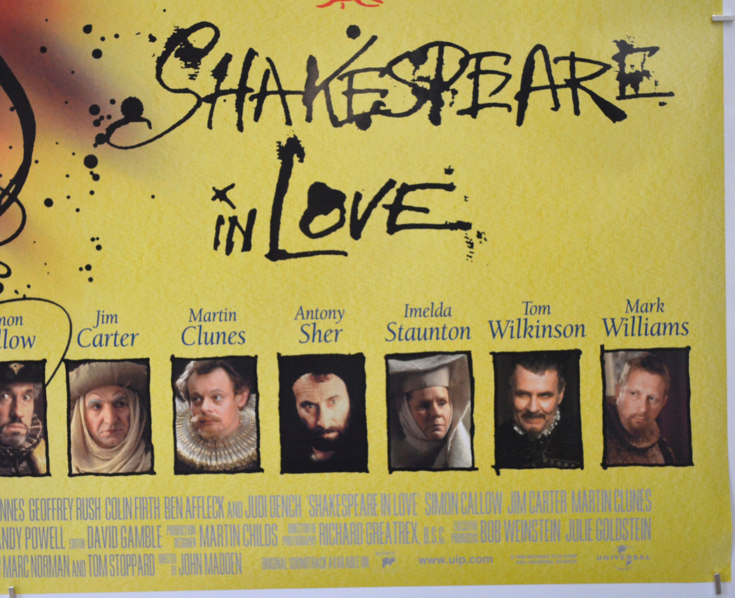 SHAKESPEARE IN LOVE (Bottom Right) Cinema Quad Movie Poster 