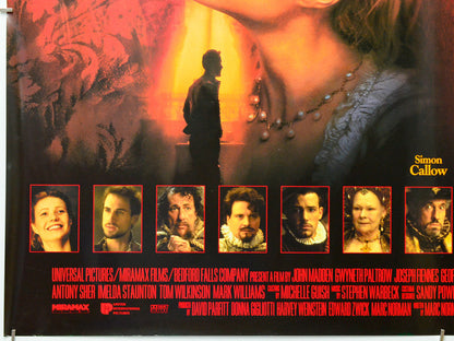 Shakespeare In Love (Bottom Left) Cinema Quad Movie Poster 