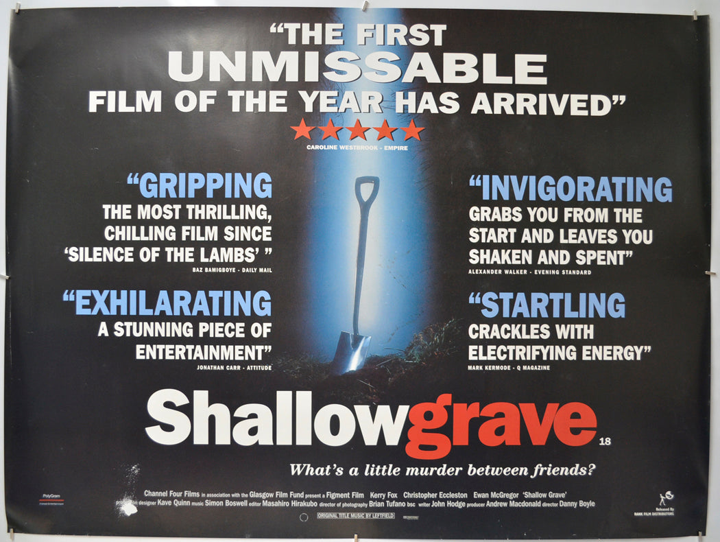 Shallow Grave Original Quad Poster - Film Poster - Movie Poster