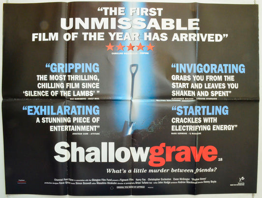 Shallow Grave Original British Quad Poster - Film Poster - Movie Poster 