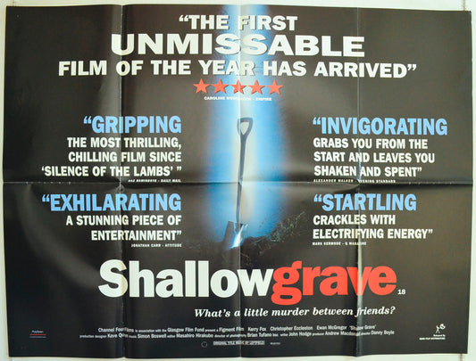 Shallow Grave Original British Quad Poster - Film Poster - Movie Poster 