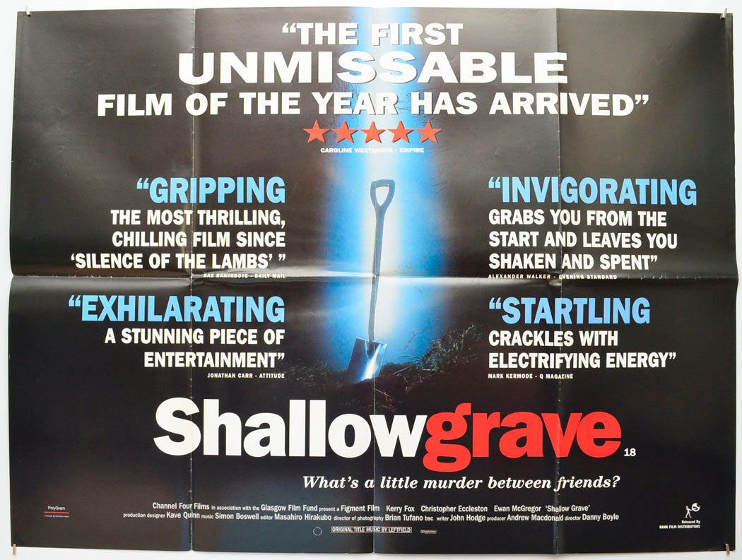 Shallow Grave Original Quad Poster - Film Poster - Movie Poster