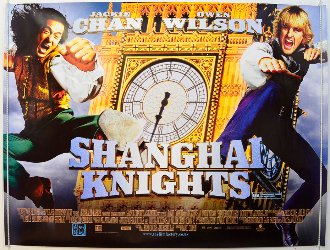 Shanghai Knights Original British Quad Poster - Film Poster - Movie Poster 