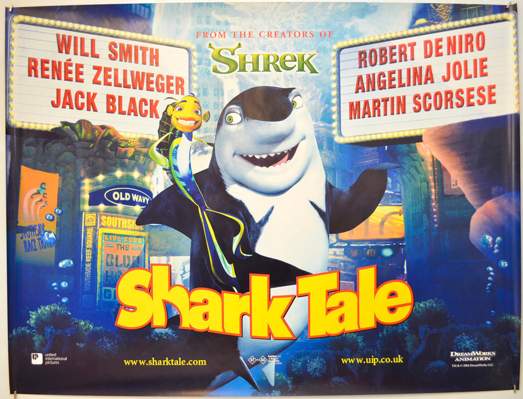 Shark Tale (Teaser / Advance Version)  Original Quad Poster - Film Poster - Movie Poster