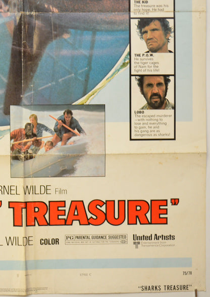 SHARK’S TREASURE (Bottom Right) Cinema One Sheet Movie Poster 