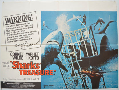 Shark's Treasure Original Quad Poster - Film Poster - Movie Poster