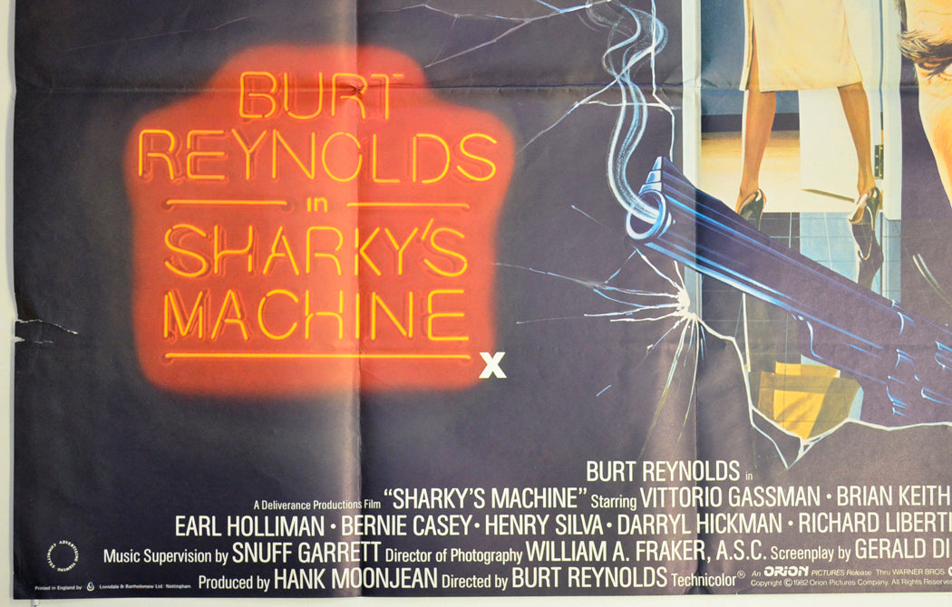 SHARKY’S MACHINE (Bottom Left) Cinema Quad Movie Poster 