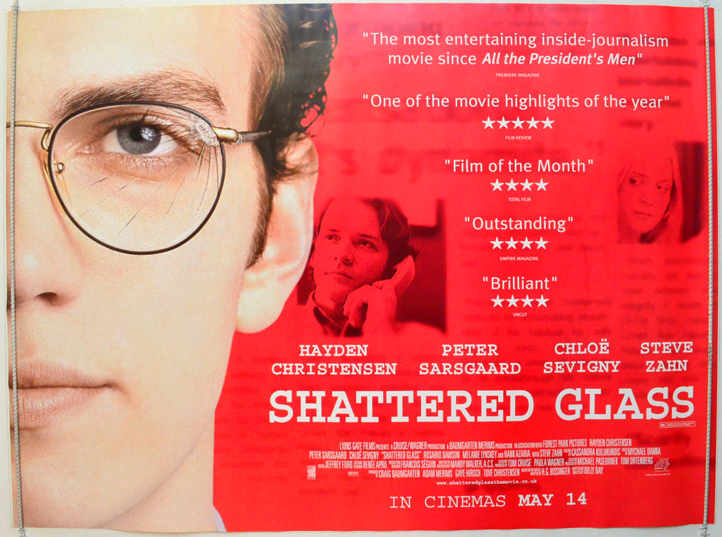 Shattered Glass Original British Quad Poster - Film Poster - Movie Poster 