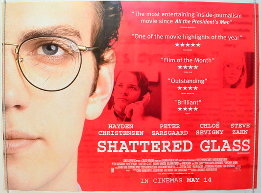 Shattered Glass Original British Quad Poster - Film Poster - Movie Poster 