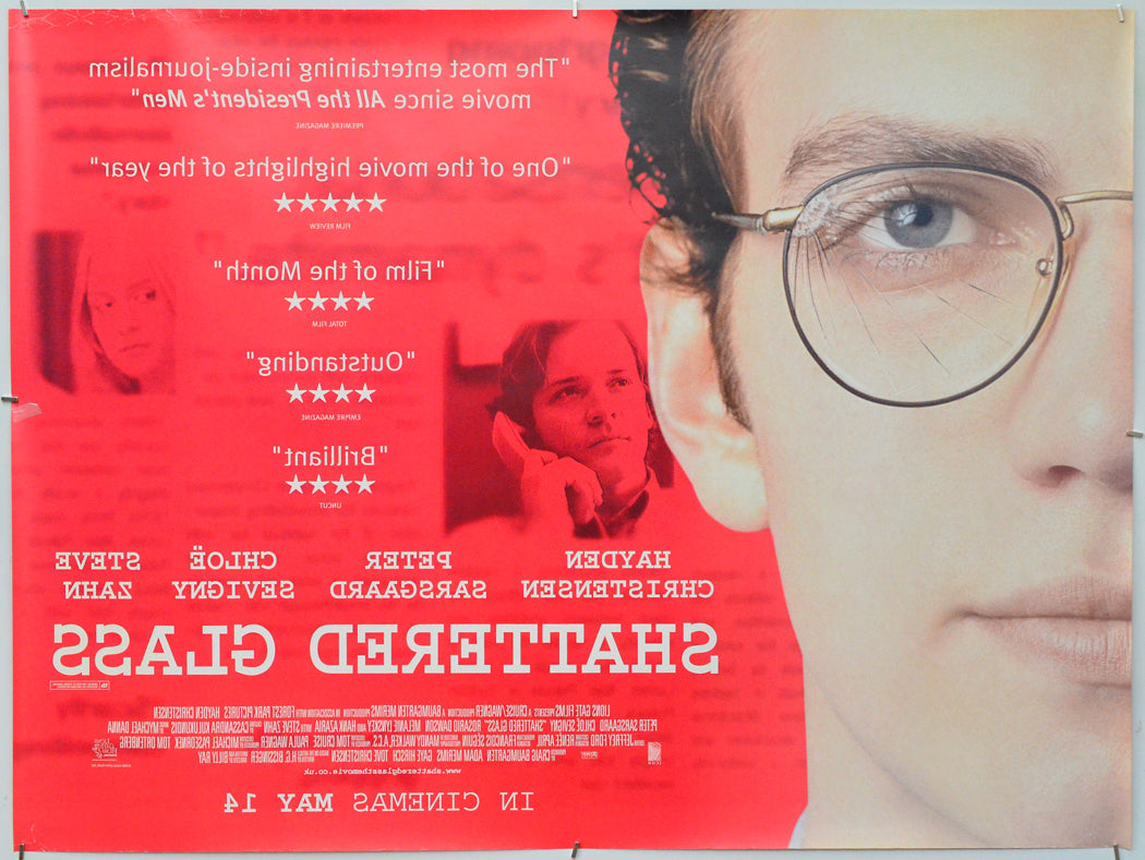 Shattered Glass (Back) Cinema Quad Movie Poster 