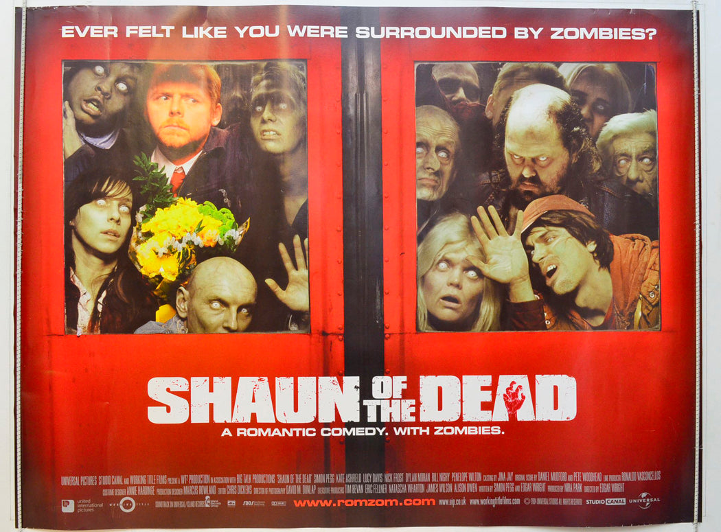 Shaun Of The Dead  Original British Quad Poster - Film Poster - Movie Poster