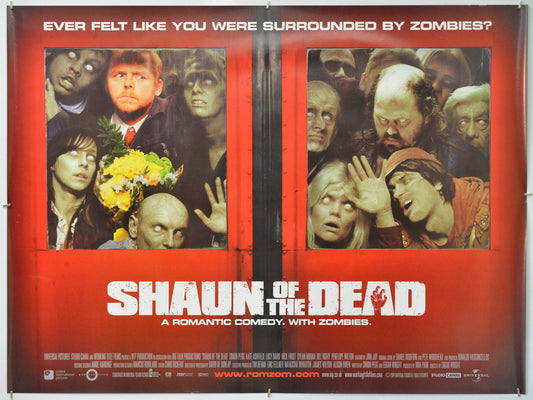 Shaun Of The Dead - Original Quad Poster - Film Poster - Movie Poster