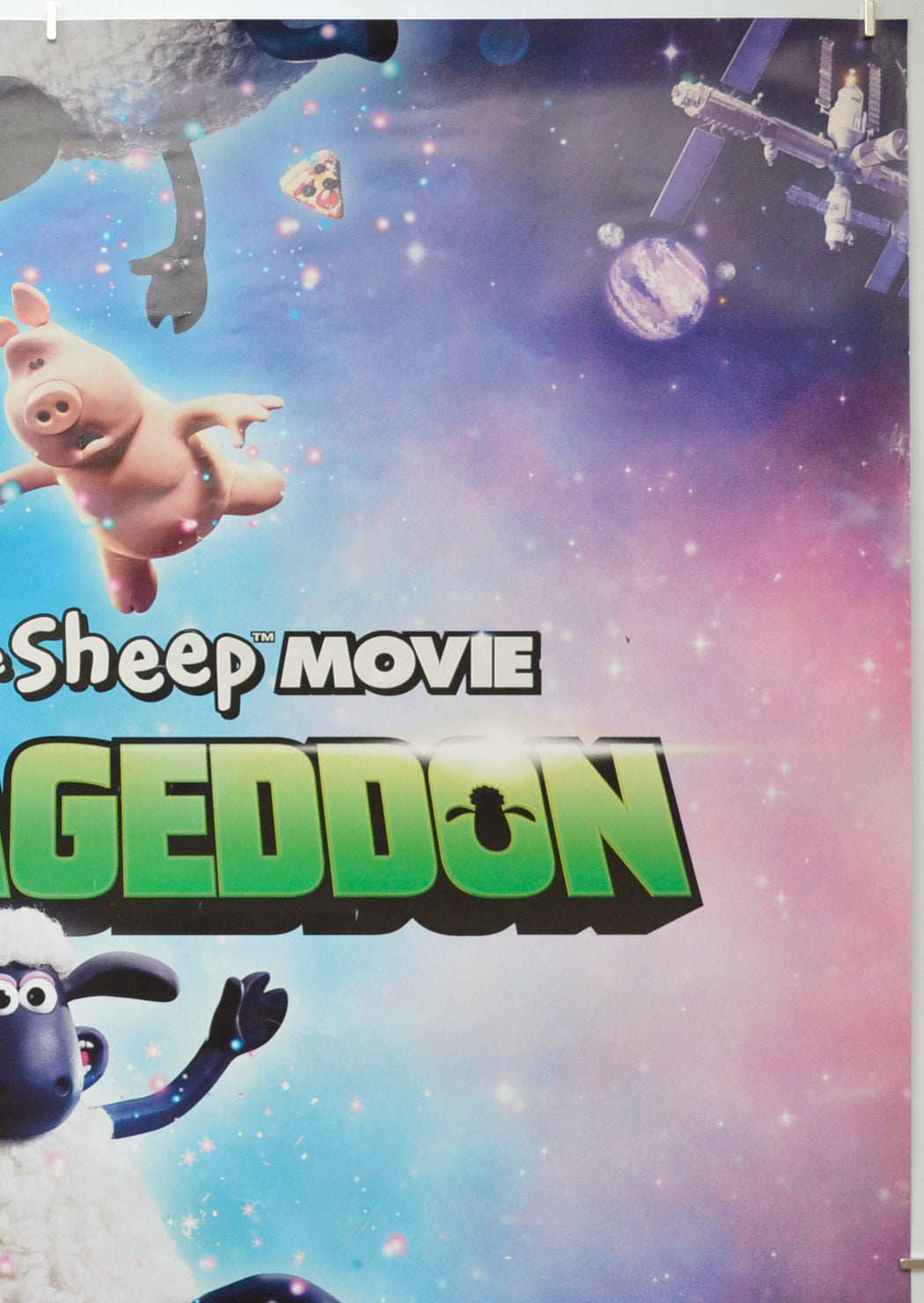 SHAUN THE SHEEP : FARMAGEDDON (Top Right) Cinema One Sheet Movie Poster 