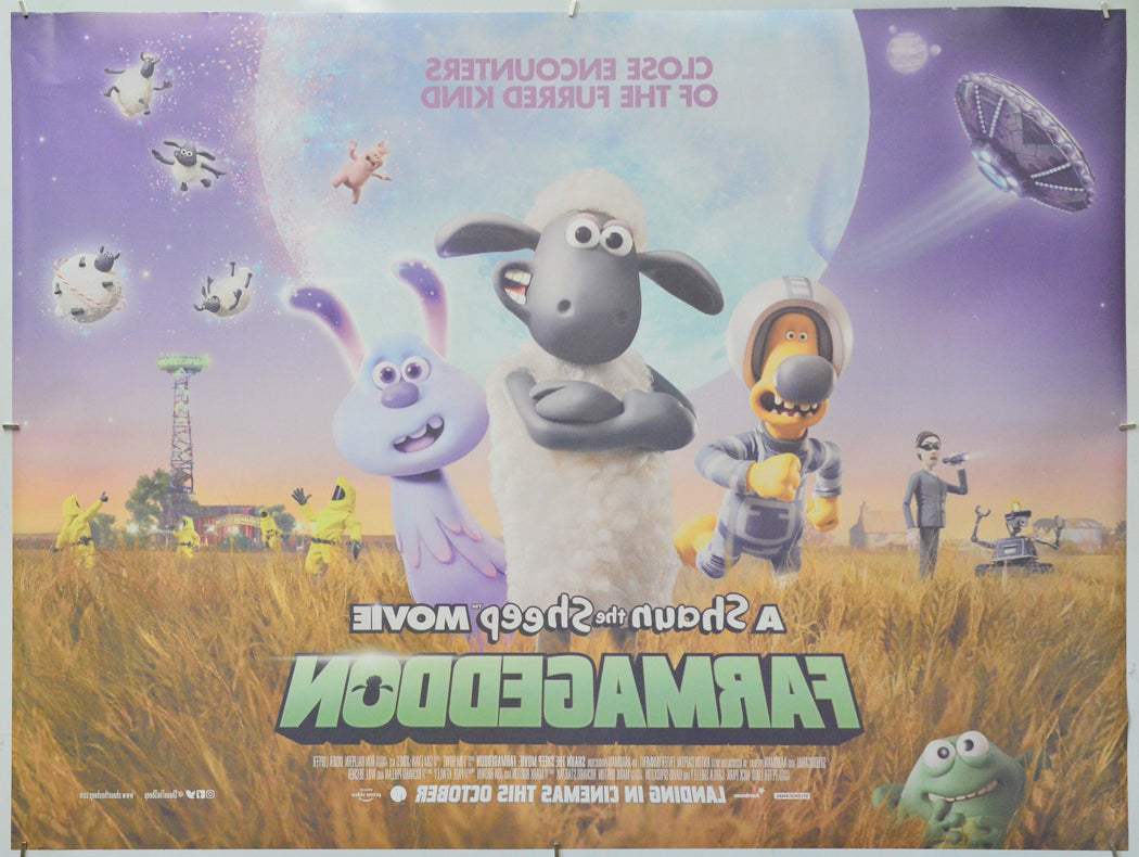 Shaun The Sheep : Farmageddon (Back) Cinema Quad Movie Poster 