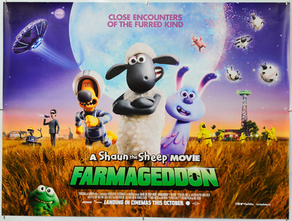Shaun The Sheep : Farmageddon - Original Quad Poster - Film Poster - Movie Poster